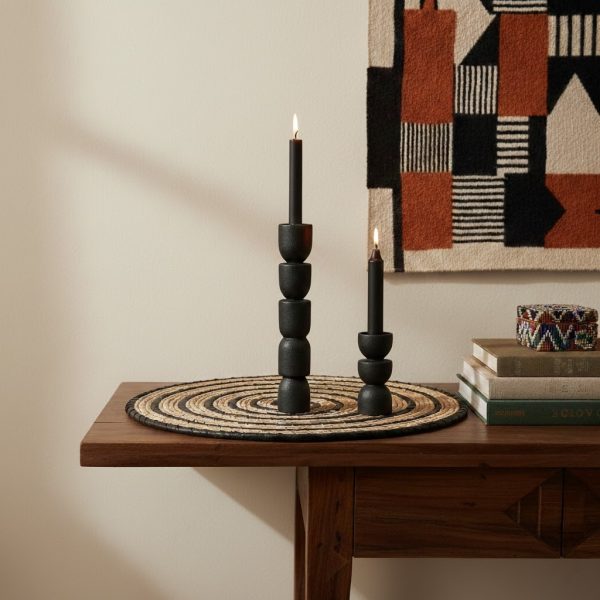 TOTEM WOODEN CANDLEHOLDER STYLE 1