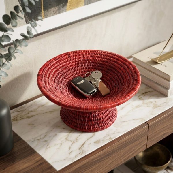 RED WOVEN BASKET KEY HOLDER STYLE 1